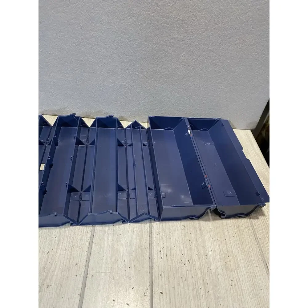 Blue VINTAGE ROLYKIT ROLL UP BOX PORTABLE STORAGE Organizer Tackle Crafts Sewing
